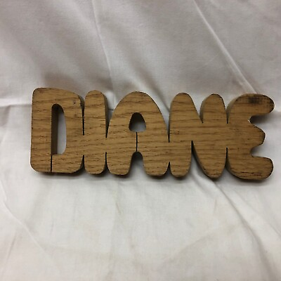 #ad Wooden Handmade quot;Dianequot; Name Plate Desk 8 1 4 x 3 X 3 4quot; $10.00