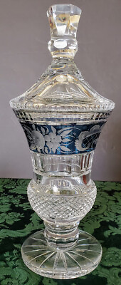#ad Ebeling and Reuss Fine German Crystal Hand Lidded Serving Compote $1295.00