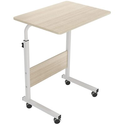 #ad Rolling Desk Mobile Standing Desk Mobile Side Table 23.6 Inches w Wheels Adju... $63.87