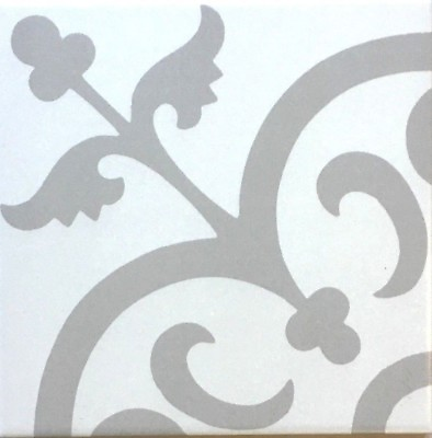 #ad Flora Encaustic Beige 8quot; x 8quot; Satin Glaze Ceramic Floor Wall Tile BOX OF 8 $49.99