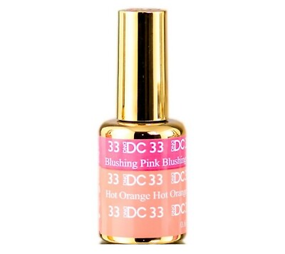 #ad DND DC Mood Change Blushing Pink to Hot Orange 33 Gel LED UV Gel Polish .6oz $11.49