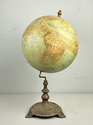 #ad Antique Globe H . Schedler’s Terrestrial 12 Inch Globe Pat 1868 Copyright 1889 $2375.95
