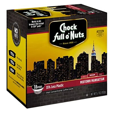 #ad #ad Chock Full o’Nuts Midtown Manhattan Roast Medium Roast K Cups – with Keurig ... $19.37
