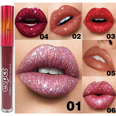 #ad Glitter Lip Gloss Shiny Diamond Liquid Lipstick Moisturizing LongLasting Makeup} $2.66