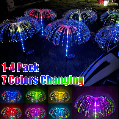 #ad Solar Garden LED Lights 7 Color Changing Jellyfish Outdoor Yard Lawn Stake Lamp $12.59