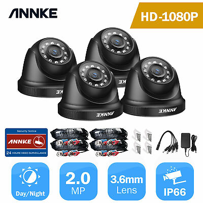 #ad ANNKE 4x HD 1080P Dome 100ft IR Night Vision 2MP Outdoor CCTV Security Camera $58.99