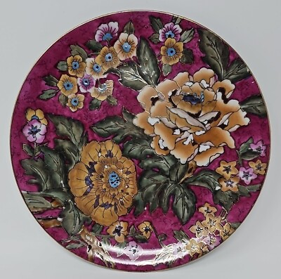 #ad Vintage Beautiful Decorative Floral Oriental Plate $15.85