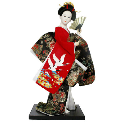 #ad 30cm 12quot; Japanese Brocade Kimono Kabuki Doll Geisha Figurine Statue Decor MF003 $16.96