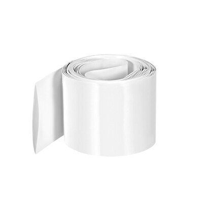 #ad PVC Heat Shrink Tube 60mm Flat Width Wrap for Three 18650 2m White $7.34