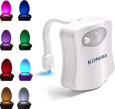 #ad Motion Sensor LED Toilet Night Light Komire Light Detection Motion Activated To $15.60