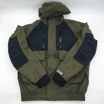 #ad Gander Mountain Jacket Medium M Tech2O Green Black Hunting Packable Coat $39.90