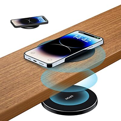 #ad KPON Under Desk Wireless Charger 0 30mm Invisible Wireless Phone Charger Dual... $38.71