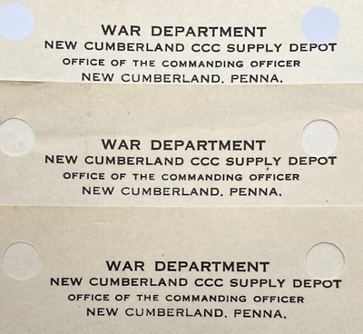 #ad CCC New Cumberland Pennsylvania Civilian Conservation Corps $24.36