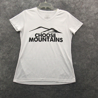 #ad Augusta Sportswear Women Shirt White Short Sleeve V Neck Moisture Management $5.97