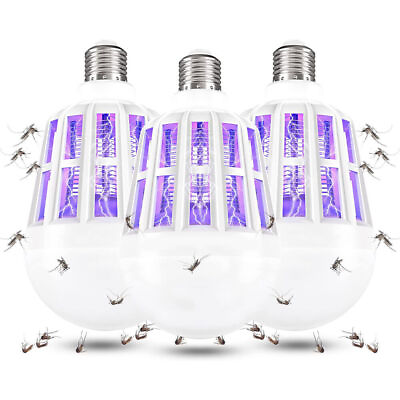 #ad 15W E27 Bug Zapper UV Light Bulb Mosquito Killer Lamp Insect Flying Zappers 110V $17.09