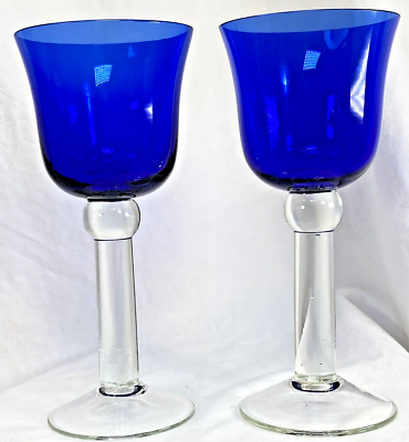 #ad Cobalt Blue Goblets Set of 2 By quot;Gorgeous Designsquot; $24.00