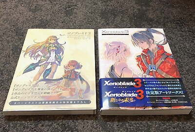 #ad Xenoblade 2 3 Official Art Works Set Alrest Record Aionions Moments Art Book JP $110.00