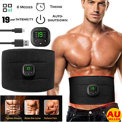 #ad EMS Muscle Stimulator Abdominal Body Slimming Belt Electric ABS Fitness Trainer $13.99