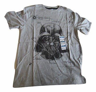#ad Old Navy Star Wars Darth Vader Helmet Boys Shirt Gray Medium 8 $14.95