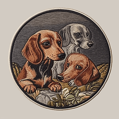 #ad Dachshund Puppy Patch Iron on Applique Dog Badge Canine K9 Family Pet Decorative $5.87