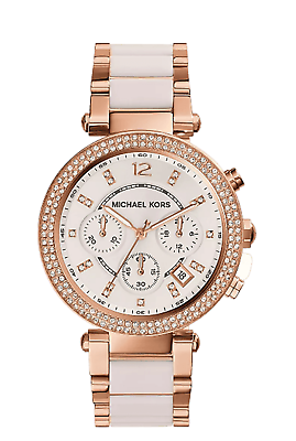 #ad New Michael Kors Original MK5774 Womens Parker Rose Gold Crystal Stainless Watch $109.00