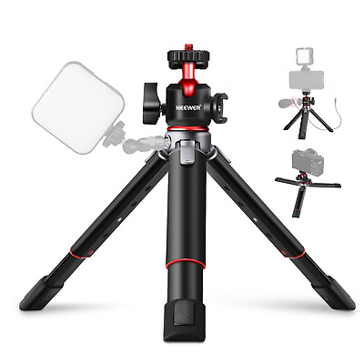 #ad NEEWER Camera Tripod with Ball Head amp; Cold Shoe Tabletop Vlogging Tripod Stand $16.09