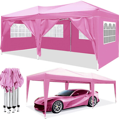 #ad 10x20 EZ Pop Up Canopy Outdoor Portable Party Folding Tent w 6 WallsWeight Bag $159.90
