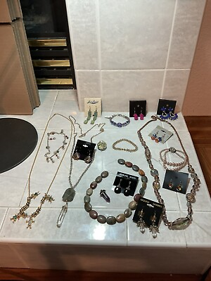 #ad Jewelry Grab Bag #15 8 Earrings; 4 Necklaces; 4 Bracelets $10.00
