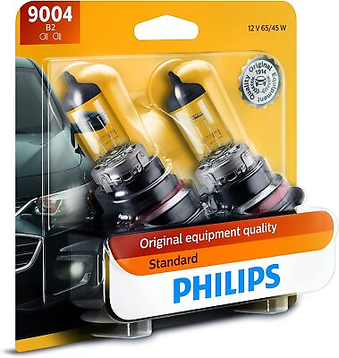 #ad Philips 9004 Standard Halogen Replacement Headlight Bulb 2 Pack $9.95