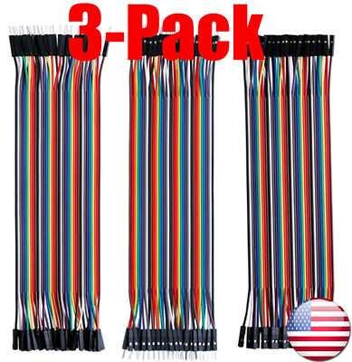 #ad 1X 3X 40 PCS10 20 30CM MM MF FF Dupont Wire Jumper Cable Arduino Breadboard $6.39