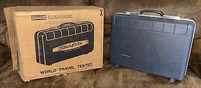 #ad #ad Starflite Molded Luggage COMPANION Charcoal vtg 60s Mid Century Modern with Key $99.99