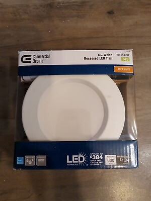 #ad Commercial electric 4quot; retro fit recessed LED light fixture. Warm white $11.95
