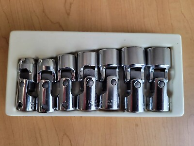 #ad Proto 7 Piece 3 8quot; Drive 6 Point SAE Universal Joint Socket Set 3 8 through 3 4 $175.00