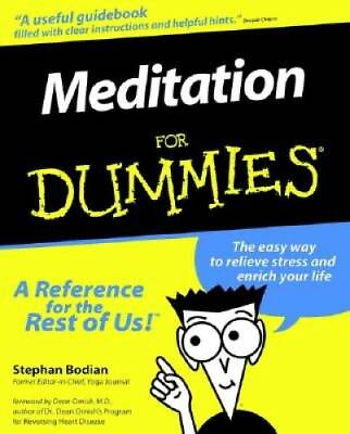 #ad Meditation For Dummies Paperback By Bodian Stephan GOOD $5.83