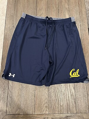 #ad Men#x27;s Under Armour Cal Bears Football Team Issued Shorts XL Blue Gray $18.20
