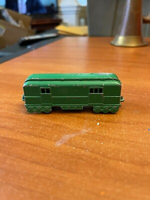#ad Vintage metal Steel Midgetoy Green Train 3.5 inch toy $17.99