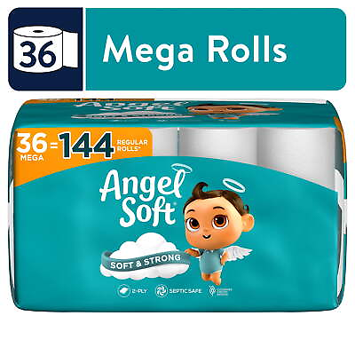#ad Angel Soft Toilet Paper 36 Mega Rolls Soft and Strong Toilet Tissue $20.48