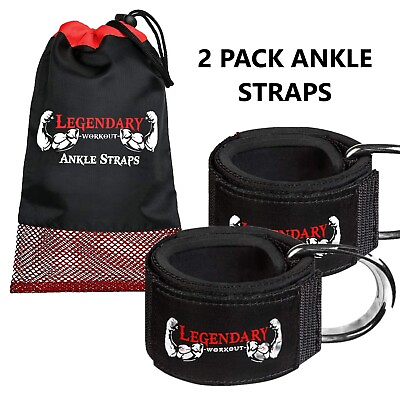 #ad Heavy Duty 2pk Ankle Straps by Legendary Workout Black $12.99