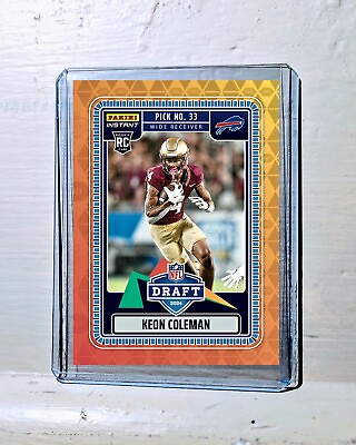 #ad Keon Coleman 2024 Panini NFL #19 Draft Night Rookie Football Card Presale $19.75