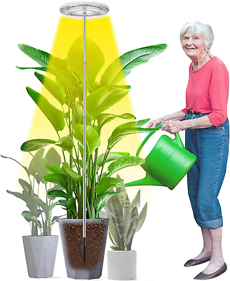 #ad Grow Light for Indoor Plants Full Spectrum Plant Lamp 61quot; LED Tall Halo Grow Li $36.99