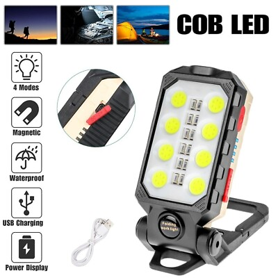 #ad Portable Rechargeable Magnetic COB LED Work Light Lamp Inspection Light Torch $14.69
