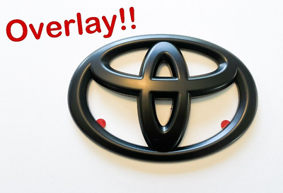 #ad NEW 2022 23 24 Tundra Overlay Matte Blackout Overlay Front Grille Emblem Badge $47.85
