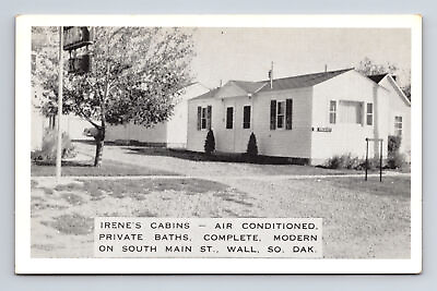 #ad Irene#x27;s Cabins Cottages Motel Wall South Dakota SD Roadside America Postcard $18.83