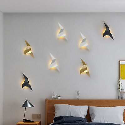 #ad Modern Bedside Wall Lamp LED Bird Shaped Light For Bedroom Staircase Living Room $18.76