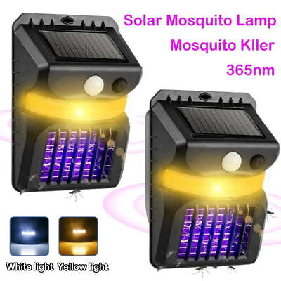 #ad 1 2Pack Solar Powered LED Mosquito Light Fly Bug Insect Zapper Killer Trap Lamp $14.30