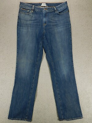 #ad LL Bean Womens Favorite Fit 14 Jeans Straight Leg Mom Medium Cotton Blend $13.64