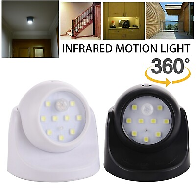 #ad 360° Battery Operated Indoor Outdoor Night Motion Sensor Security Led Light $11.39