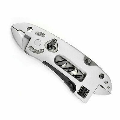 #ad Multi Tool Set Adjustable Wrench Pliers Knife Jaw Screwdriver Foldable Survival $12.99