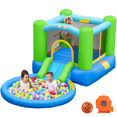 #ad Kids Inflatable Bounce House Jumping Castle Slide Climber Bouncer Blower $229.39