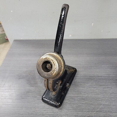 #ad Ajax Eyelet Fastener Eyeleter Hand Press Punch Tool Cast Iron ANTIQUE PAT#x27;D 1916 $39.88